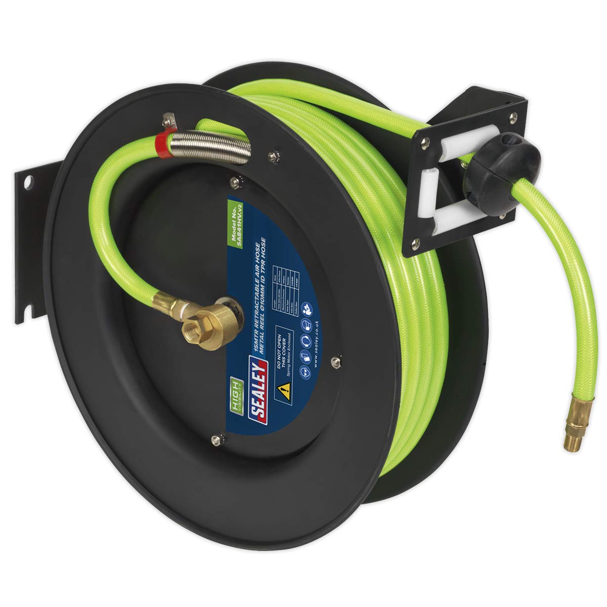 Sealey SA841HV - Manguera de aire retráctil (diámetro de 10 mm, alta visibilidad)