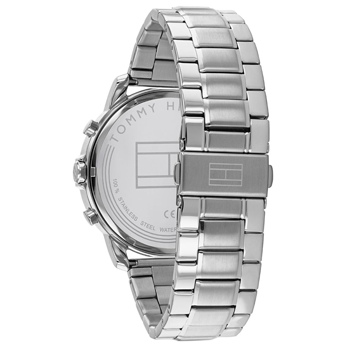 Tommy Hilfiger Reloj Analógico de Cuarzo Multifunción para Hombre con Correa de Acero Inoxidable Plateada - 1791794