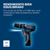 Bosch Professional 12V System GSR 12V-15 - Atornillador a batería (30 Nm, set 39 accesorios, 1 batería x 2.0 Ah, 1 batería x 4.0 Ah, en maletín de lona)