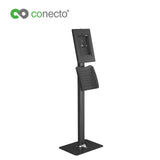 Conecto Soporte de Suelo para Tablet, con Carcasa de para Tab A 10.1 (2019)/ Tab A7/ S6 Lite 10.4/10.5"/11 y iPad 5/6/7/8/9/ iPad Air 9.7"/ 10.5"/10.9 "/iPad Air 9,7"/10,5"/11, Negro