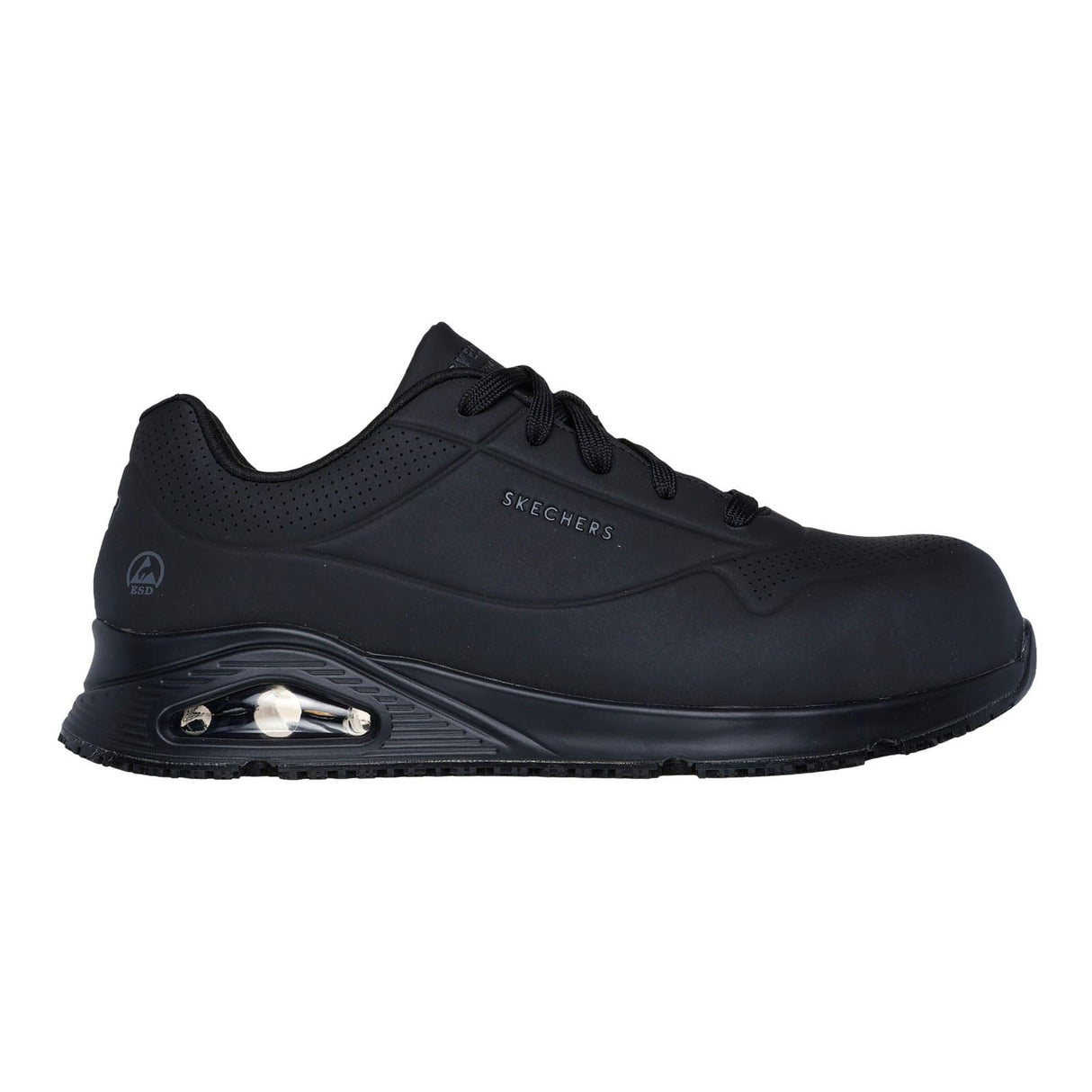 Skechers Uno Sr Doltin, Botas de construcción Hombre, Black Synthetic, 42 EU