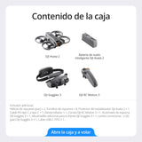 DJI Pack Avata 2 Vuela Más (1 batería), dron FPV con cámara 4K, vuelo inmersivo, protector de hélices integrado, sencillo flip/roll, Goggles 3 y RC Motion 3 incluidos, con cámara de contenido en POV