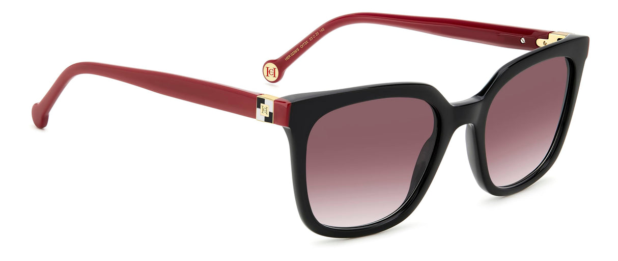 CAROLINA HERRERA Her 0236/S Gafas de Sol, Black Red, 53 para Mujer