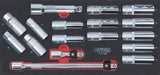 KS Tools 714.0158 Composición de 158 herramientas 3 cajones para carro