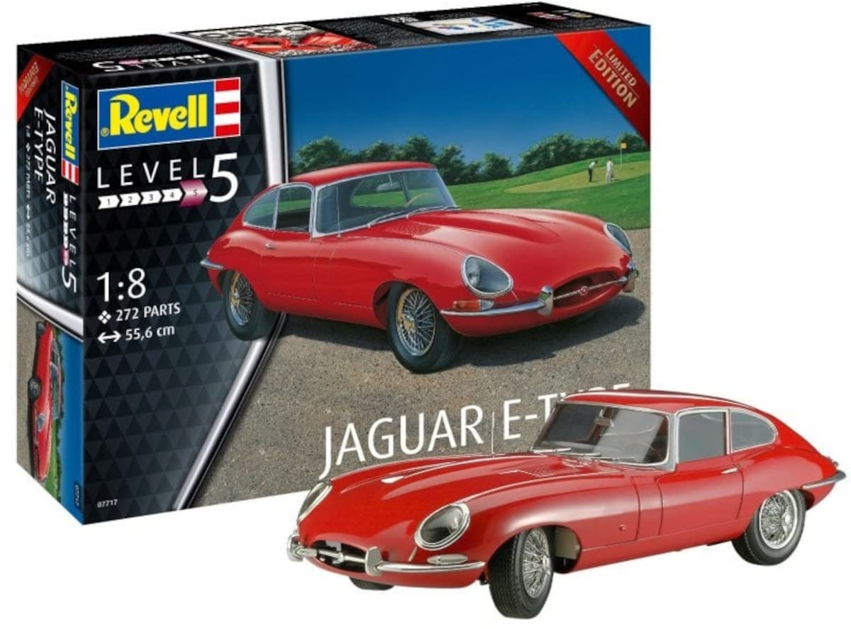 Revell 07717 Jaguar E-Type 1:8 Escala Kit de modelo de plástico sin construir/sin pintar