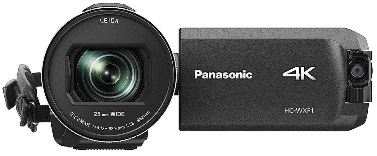 Panasonic HC-VXF1EG-K Videocámara Semi-Profesional de 24x, Gran Visor electrónico, O,I,S de 5 Ejes, Objetivo Leica F1.8, F4, Zoom 25 mm, 600 mm, 4K, HD, Color Negro