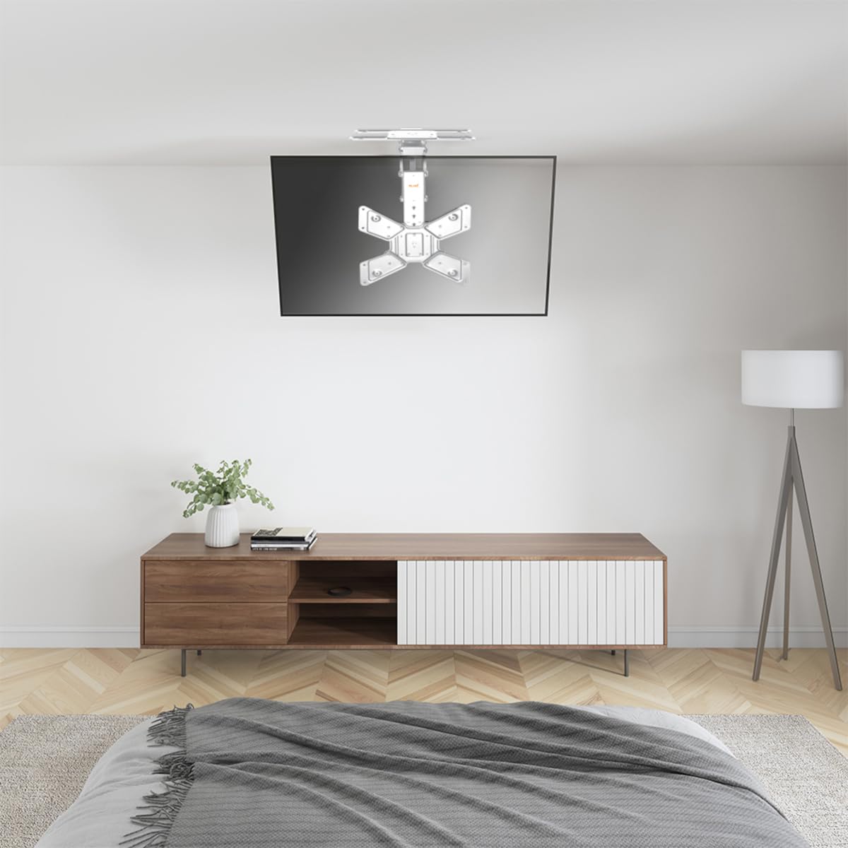 Mywall HL46MWL - Soporte de Techo para televisores motorizados y Plegables con Control Smart Home de 23 a 65 Pulgadas, Carga de hasta 30 kg con función giratoria de 180°