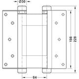 cyclingcolors 1x Par Bisagra de Puerta Vaivén Batiente de 180° con Resorte de Doble Acción para Puerta de Hasta 70 kg Western Saloon, Acero inoxidable