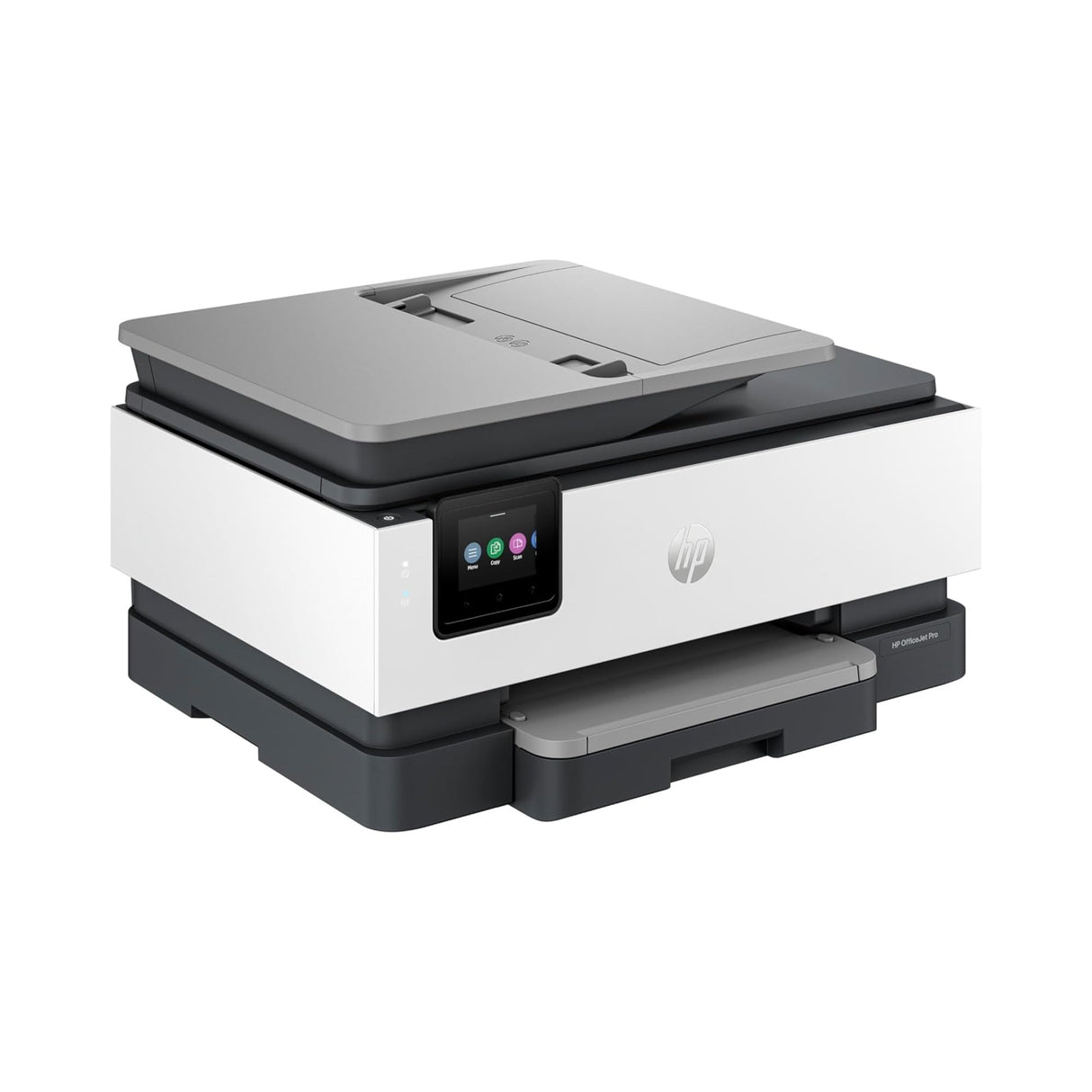 HP OfficeJet Pro 8122e, Impresora multifunción profesional de tinta A4 a color, Copia, Escáner, Mobile Fax, Wi-Fi, Impresión a doble cara automática, 3 meses de impresión Instant Ink con HP+, Gris