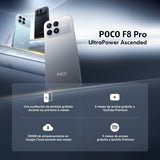 XIAOMI POCO F8 Pro - Smartphone de 12+512GB, Triple cámara de 50MP con OIS, Pantalla AMOLED de 6,59” 120Hz, Snapdragon 8 Elite, Hypercharge 100W, Cargador no Incluido, Azul (Versión ES)