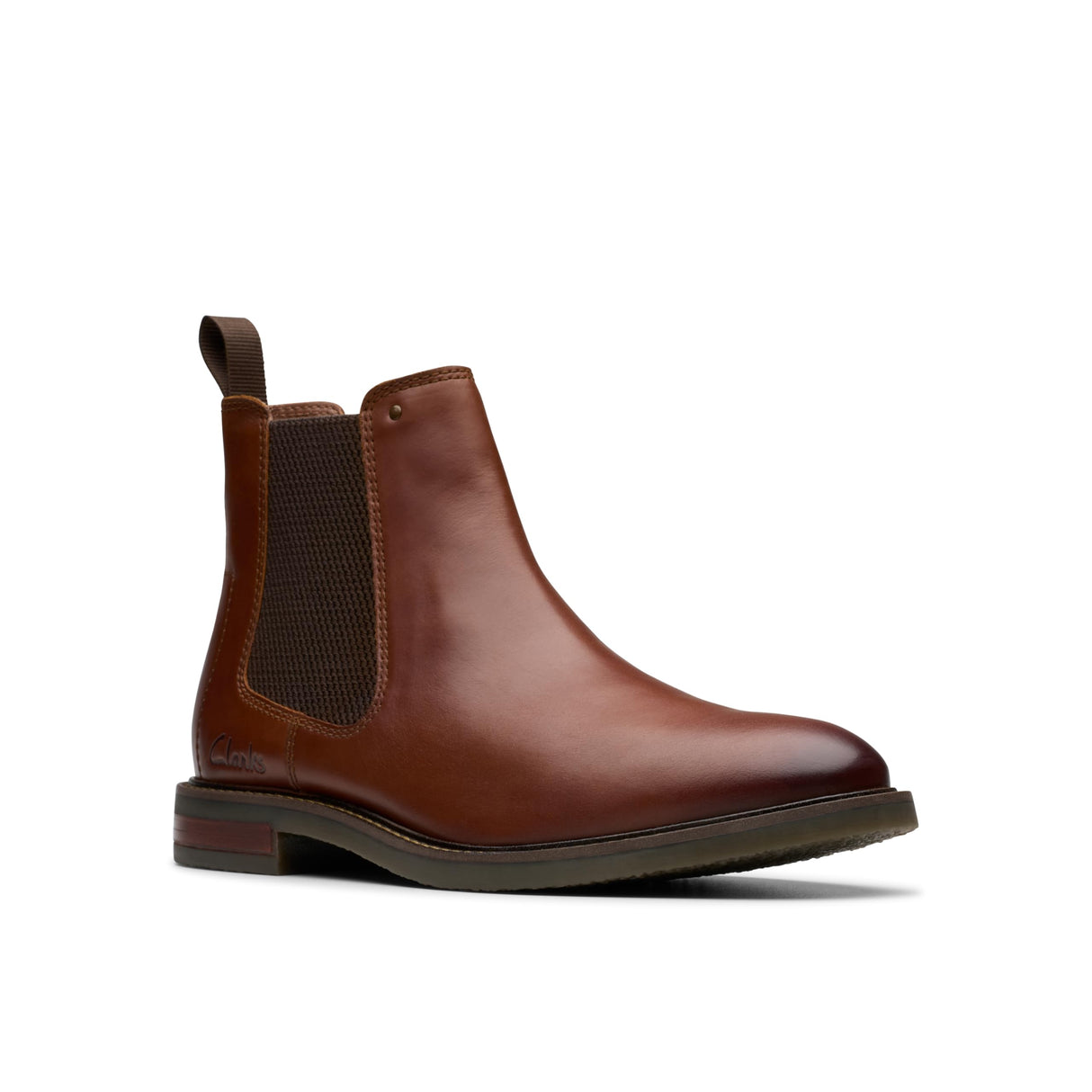 Clarks Jaxen Easy, Botas Estilo Chelsea Hombre, Tan Leather, 41 EU