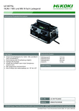 Hikoki UC18YTSLW0Z - Cargador 14,4V / 18V y MV 4