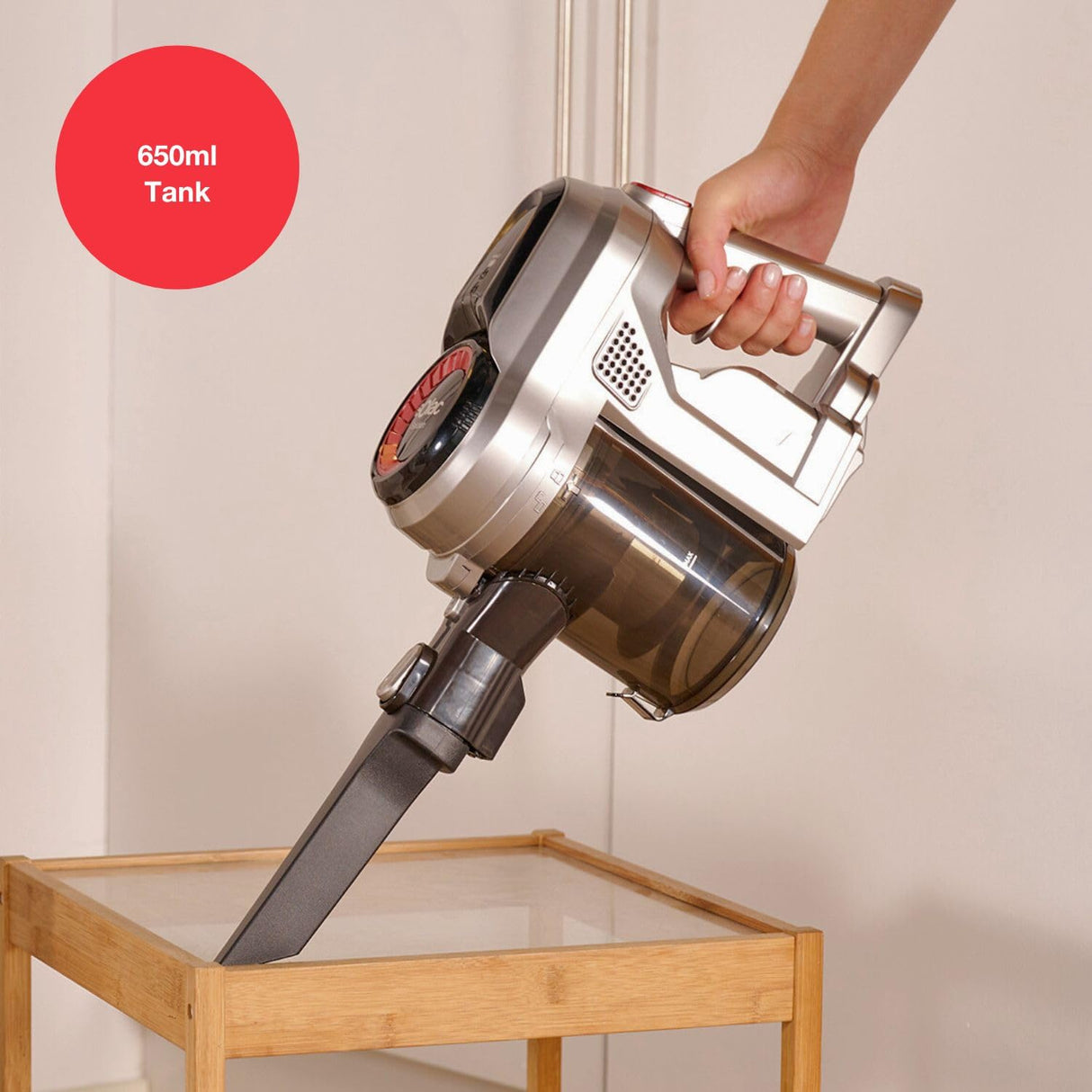 Solac Solution AE2545 - Aspirador versátil, escoba, mano y lanza rincones, baterías de litio 29.6V, depósito 650 ml, zapata con 2 cepillos intercambiables, filtro HEPA, autonomía de 45 min