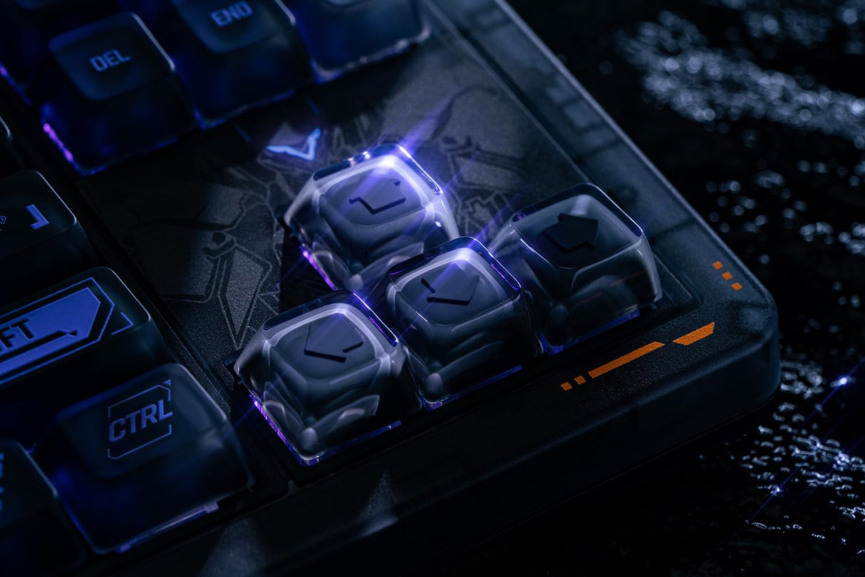 8Bitdo Retro 87 Mechanical Keyboard with Hot-Swappable Kailh Switches, RGB Backlight, Programmable Buttons, Wireless 2.4G/Bluetooth/USB-C for Windows and Android - Mecha Break: Panther - ANSI US