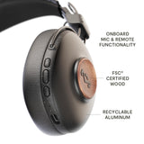 Marley House of Positive Vibration Frequency Auriculares Inalámbricos Over Ear - Auriculares Bluetooth, 34 Horas de Reproducción, Micrófono, Aislamiento de Ruido, Materiales Sostenibles, Negro
