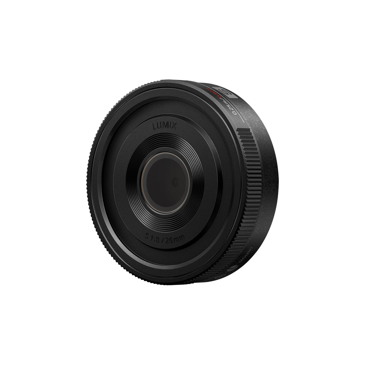 Panasonic Lumix S-R26E Lente De Montura L F8 de 26 mm, Lente De Cámara Gran Angular de Fotograma Completo, Longitud Focal Fija, Enfoque Manual, Anillo De Enfoque Mecánico, 58 g, Negro