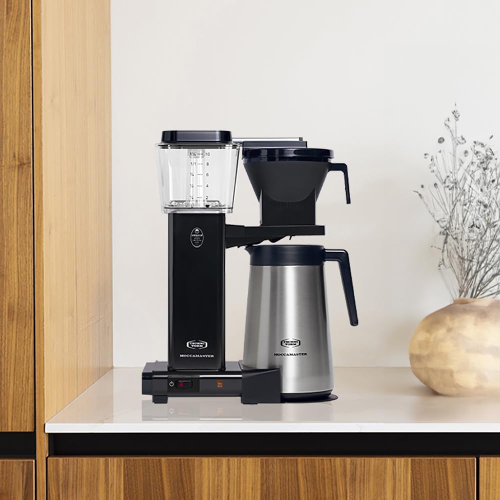Moccamaster KBGT, Cafetera Filtro, Negro, Cafetera, Thermos, 1.25 Litros