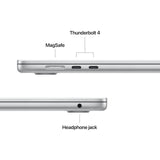 Apple MacBook Air de 15,3 Pulgadas con Chip M5: Pantalla Liquid Retina, CPU de 10 núcleos, GPU de 10 núcleos, 16 GB de Memoria unificada, 1 TB de SSD, Wi-Fi 7,Teclado portugués; Plata