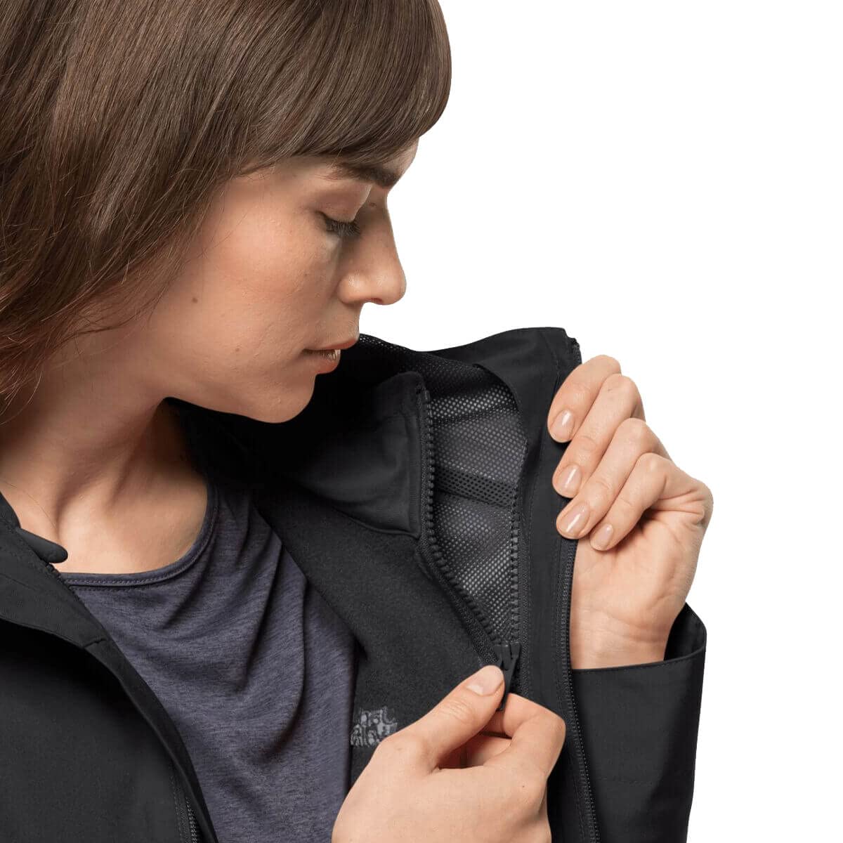 Jack Wolfskin Moonrise 3 en 1 Chaqueta, Negro, M para Mujer
