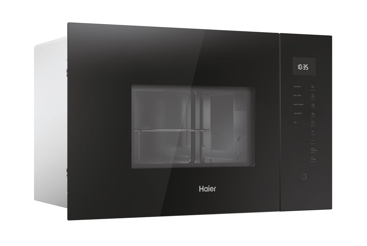 Haier Series 2&4 H38FMWID4ID27N Microondas Integrable con Grill, 8 Niveles Potencia, 6 Funciones, Interfaz táctil, Boton de Apertura de Puerta (no táctil), 8 Automenús, Bloqueo seguridad, Negro