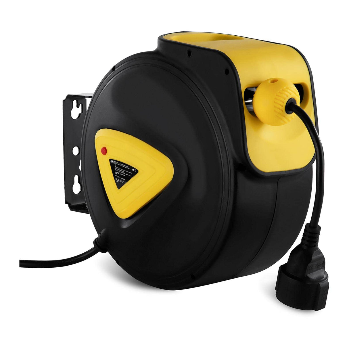 MSW Enrollador de cables Carrete Retráctil PRO-E 10 (Extensión: 10 + 1,5 m, 230 V / 50 Hz, Selección intuitiva de longitud, max. Potencia máx. desenrollado: 2.300 W)