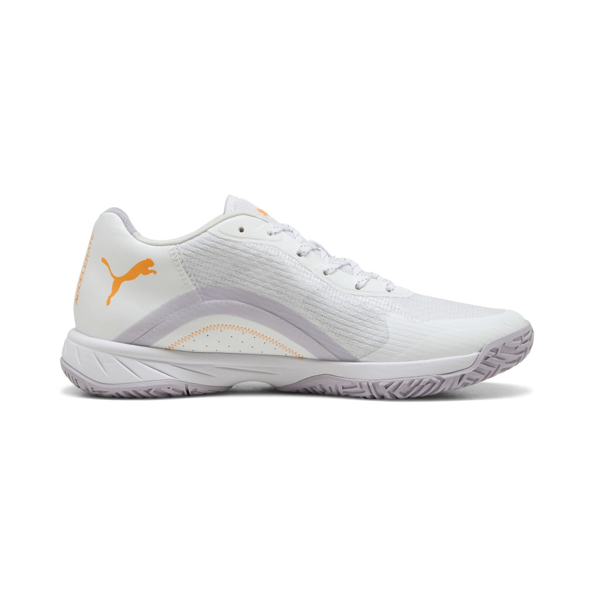 PUMA Accelerate Turbo W+ 4, Zapato de Tribunal Interior Mujer, White Berry Lilac Crush Heat Fire, 41 EU