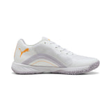 PUMA Accelerate Turbo W+ 4, Zapato de Tribunal Interior Mujer, White Berry Lilac Crush Heat Fire, 41 EU