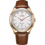 Citizen Reloj Analógico para Hombres de Cuarzo japonés con Correa en Cuero AW1753-10A