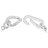 Swarovski Pulsera Dextera, Pavé, Mezcla de eslabones, Blanca, Baño de rodio