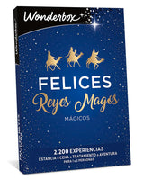 WONDERBOX - Caja Regalo - Felices Reyes Mágicos - 1 Experiencia a Elegir: Estancia, gastronomía, Actividad de Bienestar o de Aventura para 1 o 2 Personas