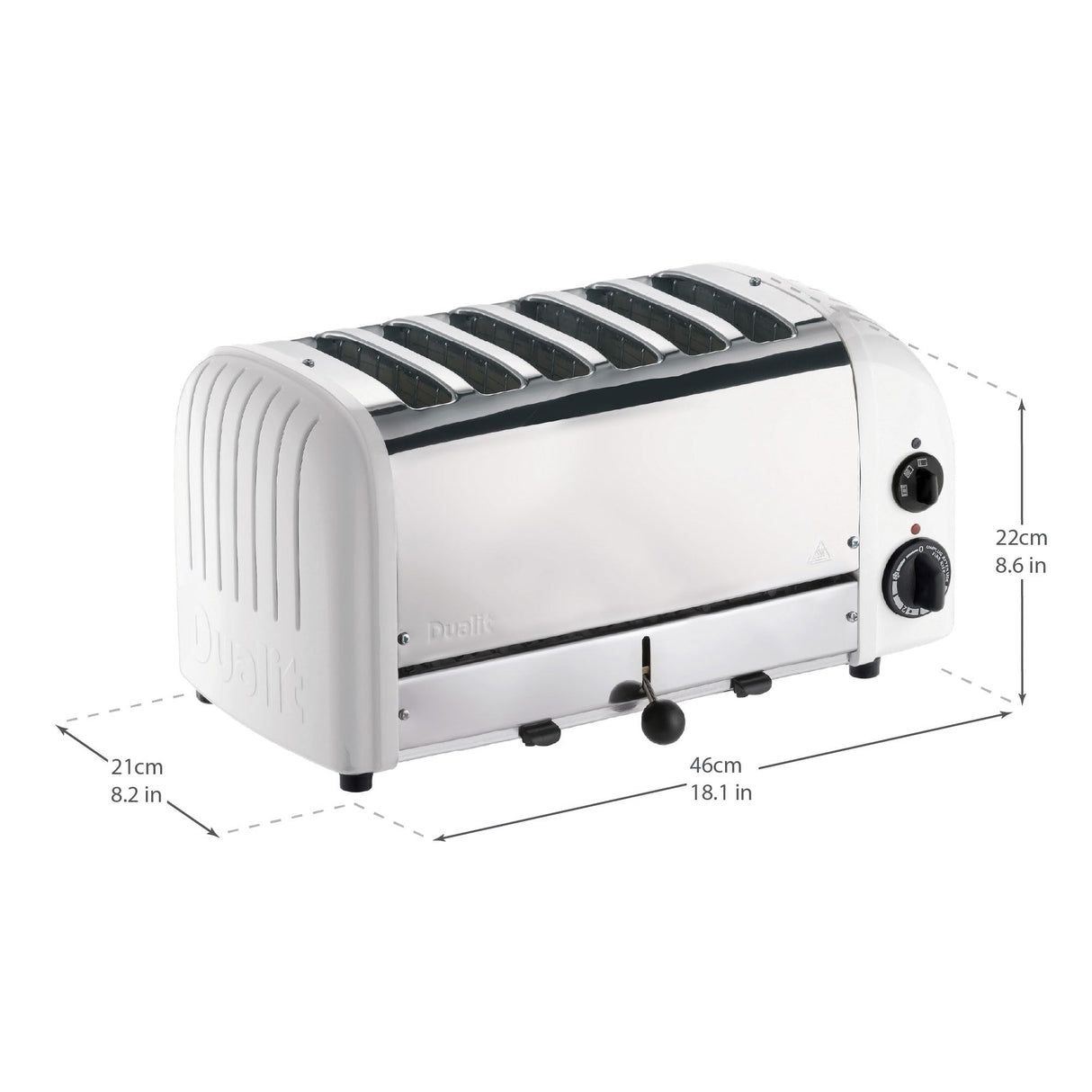 Dualit 6 rebanadas tostadora 60146 - Blanco
