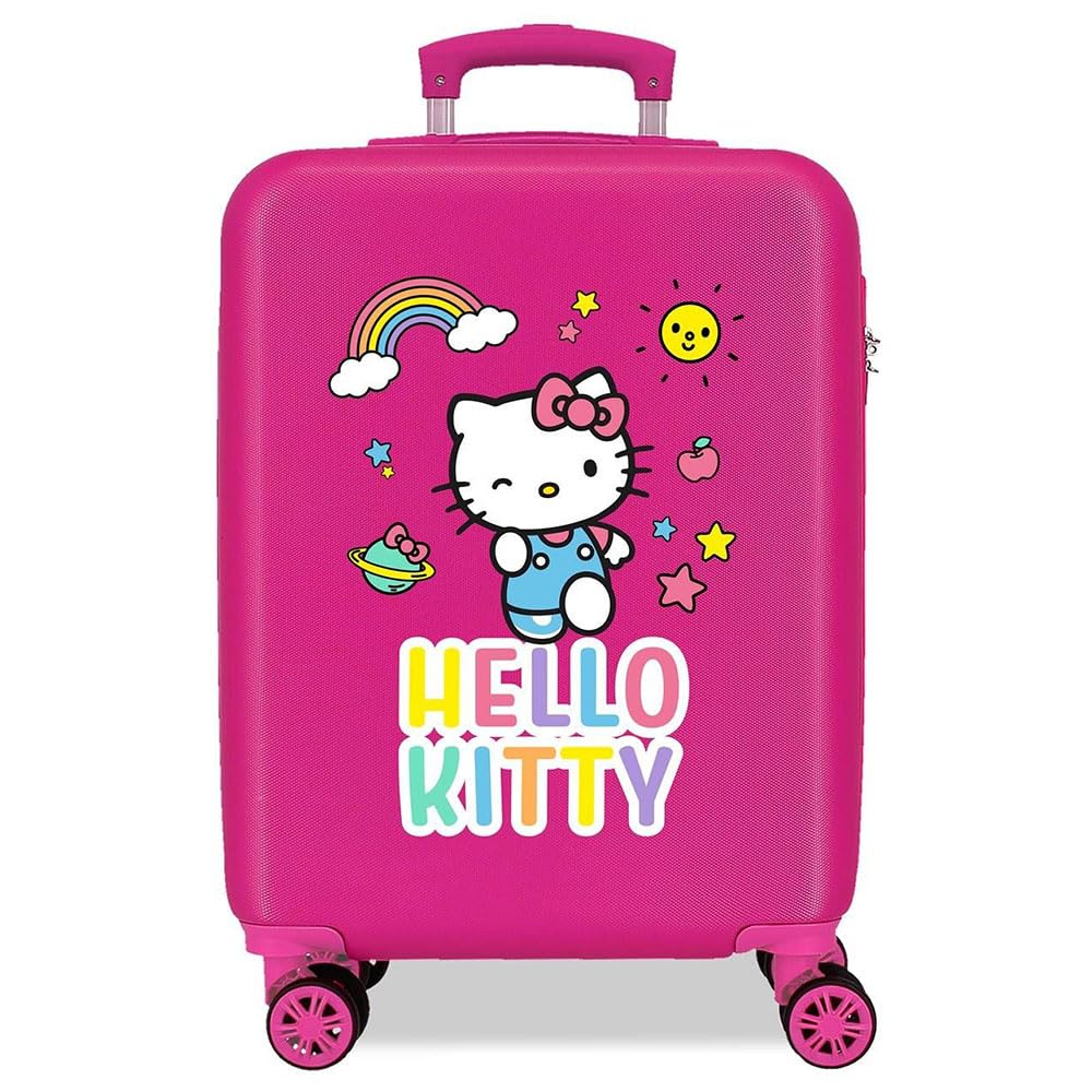 Hello Kitty You Are Cute, Maleta De Cabina Rígida 55cm Niñas, Fucsia, Media