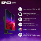 Sony INZONE M9II Monitor Gaming, 27 Pulgadas, 4K Ultra HD: Resolución 2160p, Frecuencia actualización 160 Hz, 1 ms GTG, Espectro DCI-P3 95%, Full Array LED, G-Sync, Adaptive Sync, VRR, Negro