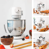 Cecotec Batidora Amasadora Twist&Fusion 4000 Luxury White. 800 W, Cuerpo de Aluminio fundido, Motor DC, 8 velocidades, Luz LED, Bol de Acero Inoxidable de 5,2 L