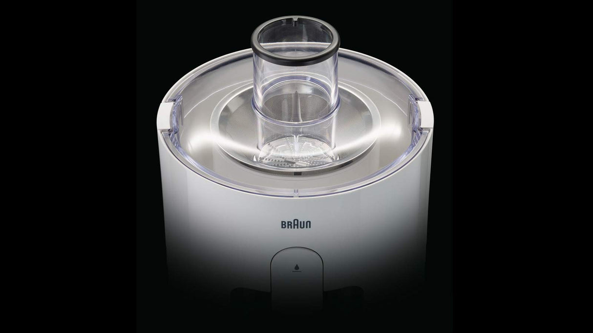 Braun Hogar PuEase SJ3100WH Licuadora, 500 W, diseño compacto, depósito de pulpa 1.25 L, jarra con separador pulpa 750 ml, blanco