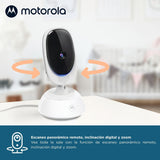Motorola Nursery VM75 Camara Vigilancia Bebe - Vigilabebes con Unidad de Padres de 5 Pulgadas - Cámara de Bebé con Visión Nocturna, Zoom Digital, Comunicación Bidireccional y Canciones de Cuna