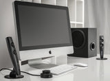 Wavemaster STAX - Sístema de Altavoces 2.1 Activos (46 Vatios) para el Uso con TV/Tableta/Smartphone/PC, Negro (66201)