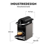 KRUPS XN306TK Nespresso Pixie Titan, cafetera expreso, recetas programables, 2 longitudes, apagado automático, 1260 W, 0,7 litros