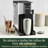 CUISINART Máquina de Café Automática;4 cafés con un toque: Espresso, Americano, Cold Brew;Espumador integrado;Grano a taza;Base ajustable;Botón de Favoritos, Gris
