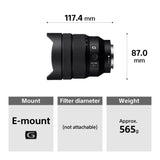 Sony SEL1224G - Objetivo Montura E (Lente G, Distancia Focal 12-24 mm, Gran Angular de F4, diseño Compacto) Negro