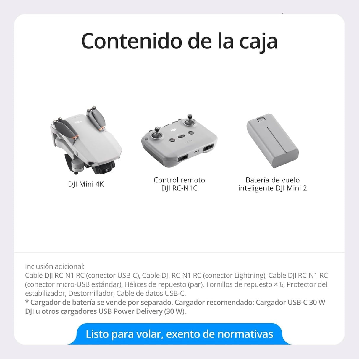 DJI Mini 4K, dron con cámara 4K UHD para adultos, menos de 249g, estabilización en 3 ejes, transmisión de vídeo a 10 km, regreso automático, 1 batería para un tiempo máx. de vuelo de 31 min