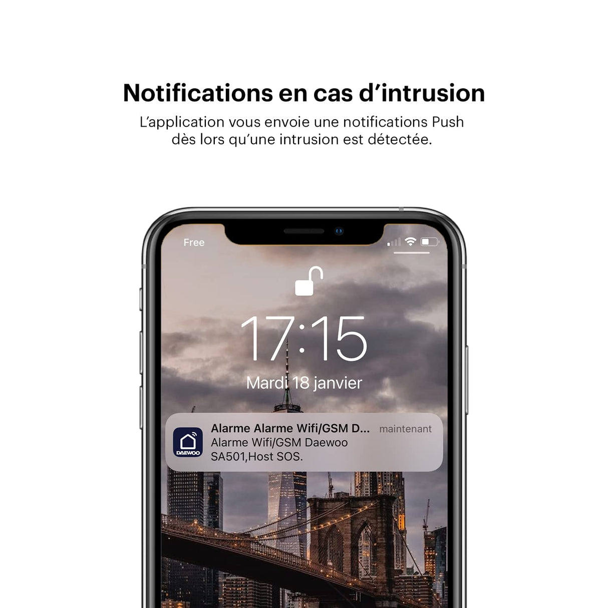 Daewoo Sistema de Alarma Inteligente WiFi/gsm, SA603