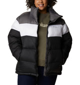 Columbia Mujer Chaqueta Acolchada, Black, White, City Grey, M