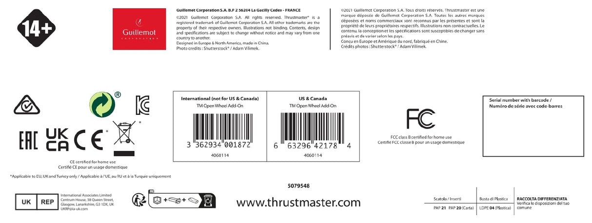 Thrustmaster TM Open Wheel Aro de volante desmontable multiplataforma de Thrustmaster