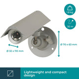 EtiamPro Cámara de vigilancia analógica, cámara de Seguridad para Exteriores, cámara Bala, Impermeable, Resistente a la Intemperie, 750 líneas de TV, cilíndrica, Cable único para alimentación y señal