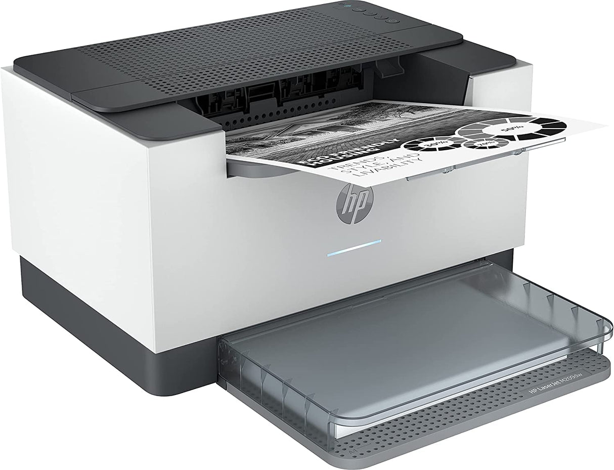 HP LaserJet M209dw 6GW62F, Impresora Láser A4 Monocromo - Impresión a Doble Cara Automática (29ppm, Wi-Fi, Ethernet, USB, Procesador 500MHz, Memoria 64MB, HP Smart App, Panel de control) Blanca y Gris