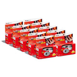 AGFA Photo 601020 - Cámara desechable LeBox Flash, 27 Fotos, Lente óptica de 31 mm, Color Gris y Rojo