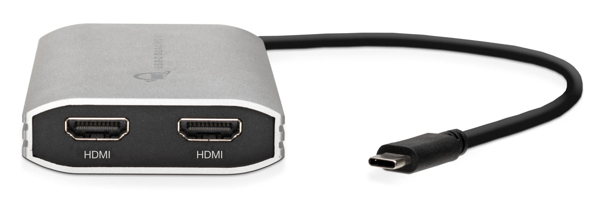 OWC Adaptador de pantalla USB-C dual HDMI 4K con DisplayLink, para Mac Apple Silicon M1 y M2 u otros Mac o PC con USB-C o Thunderbolt