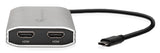 OWC Adaptador de pantalla USB-C dual HDMI 4K con DisplayLink, para Mac Apple Silicon M1 y M2 u otros Mac o PC con USB-C o Thunderbolt