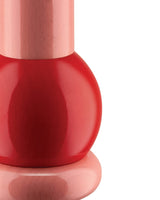 Alessi Totem Domestici MP0210 2 - Molinillo de Sal, Pimienta y Especias de Diseño en Madera de Haya, Rosa, Roja y Amarilla